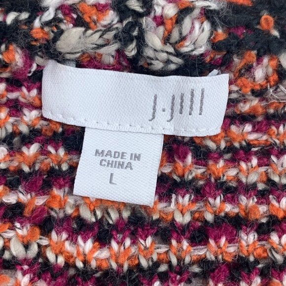 J. Jill Long-Line Open Front Cotton Blend Cardigan Sweater Women's Size Large - Picture 8 of 10